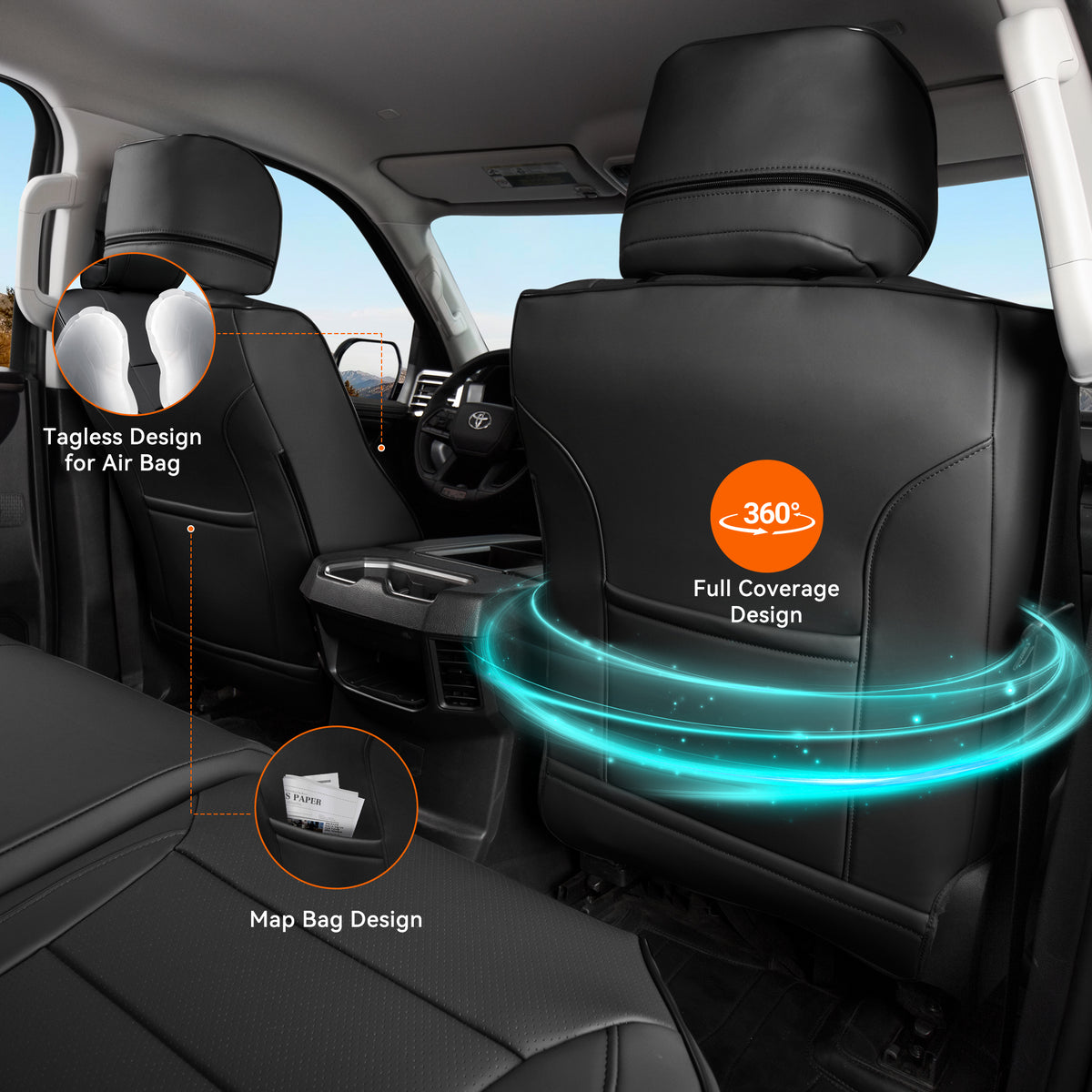 Toyota Tundra Custom-Fit Seat Covers | RanayaAuto