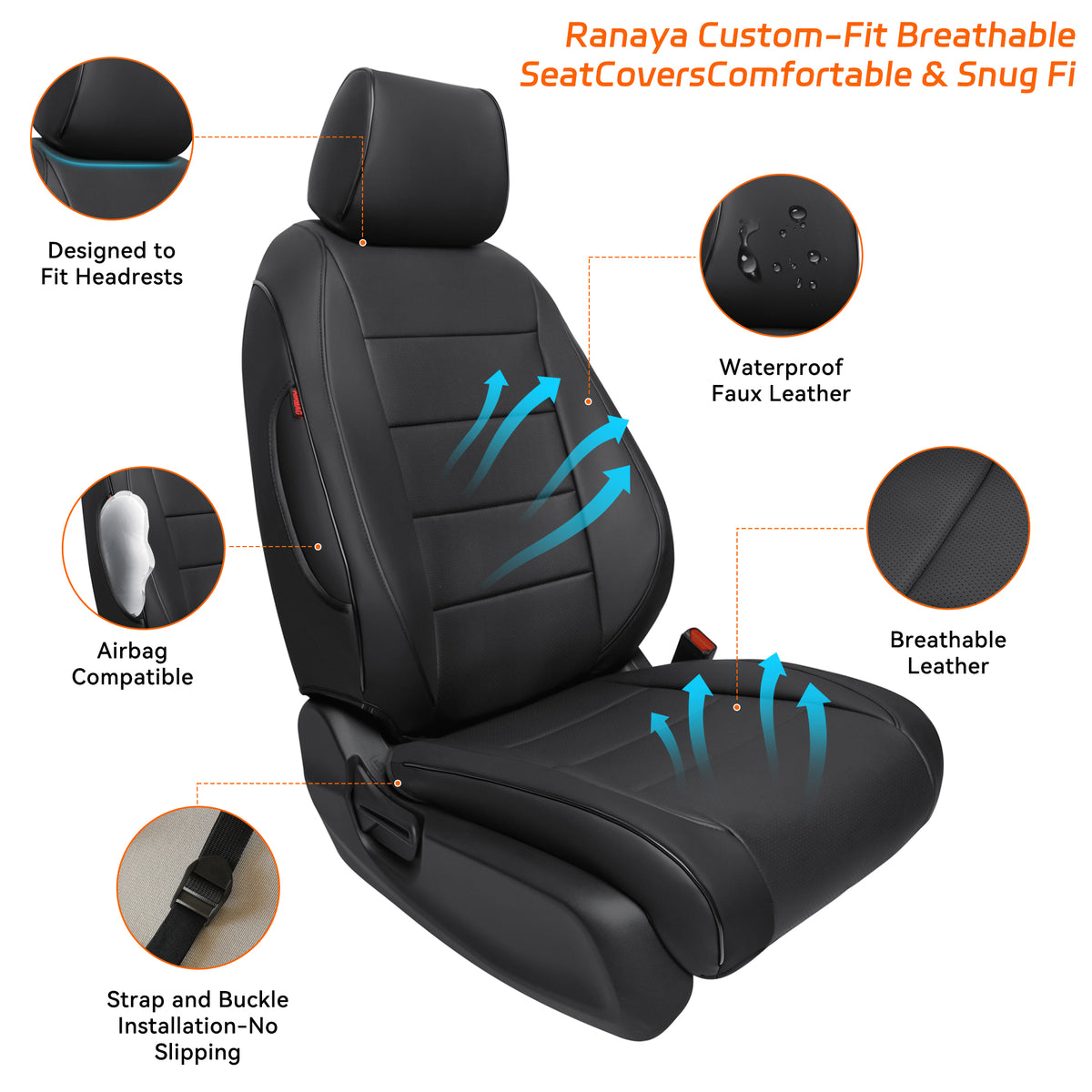 Toyota Corolla Cross Custom-Fit Seat Covers | RanayaAuto